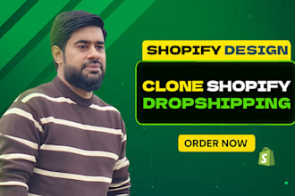 design, copy or redesign any shopify store with your branding