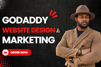 be your godaddy expert godaddy website design  redesign godaddy landing page