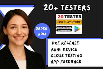 provide 12 testers or 20 testers for google play console closed testing