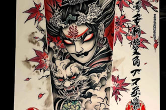 create eye catcher japanese tattoo design