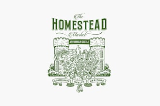 create timeless homestead market logo