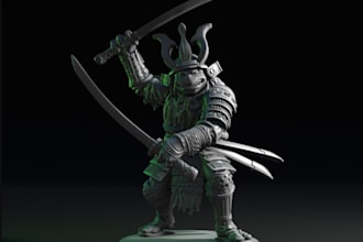do 3d character, action figurines warhmmer 40k, for 3d printing stl cartoon mini