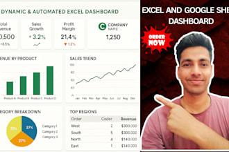 create dynamic excel or google sheets dashboard