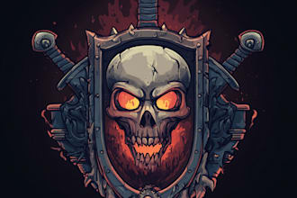 design hand paint fantasy logo