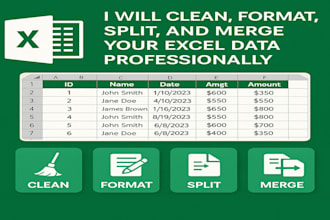clean, format, merge and split your excel data professionally