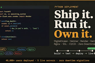 deploy your app to digitalocean, hetzner, render, heroku, vercel