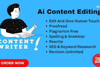 rewrite, edit, proofread, and humanize your ai content