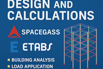 do structural design and calculations in spacegass and etabs