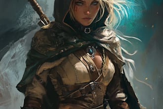 do a dnd character art and dnd character art