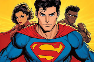 draw your superhero character in comic style