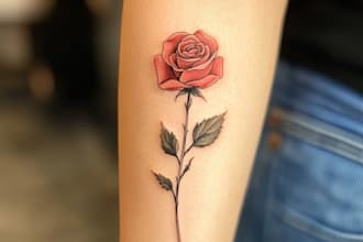draw linework and geometric style tattoo design