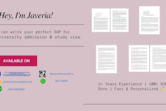 write a professional statement of purpose for university admission