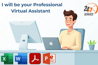 be your professional virtual assistant for data entry and admin task