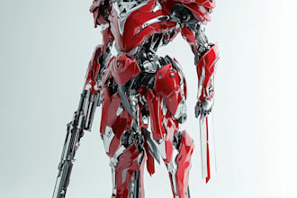 draw high quality robot, mecha concepts