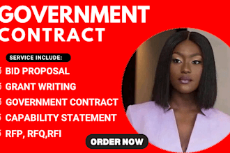 write rfp, rfq, bid proposal, contract research, government contract proposal