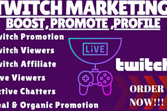 promote twitch channel twitch live viewers followers active chatters twitch view