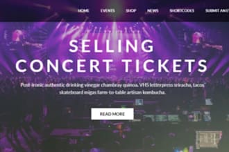 build your event listing website, event ticket selling website and event website