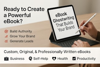 ghostwrite a professional ebook or guide