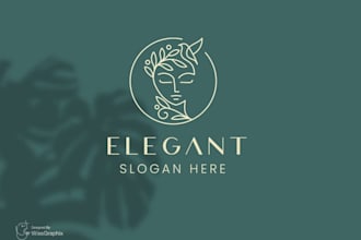 design a hand drawn minimalist botanical logo