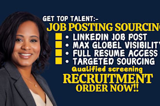post jobs, source candidates, and screen resumes on linkedin, indeed