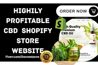 create cannabis store cbd store marijuana cbd shopify dropshipping store website