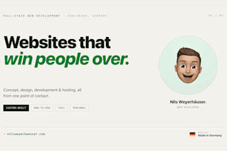 build a custom website as your full stack developer
