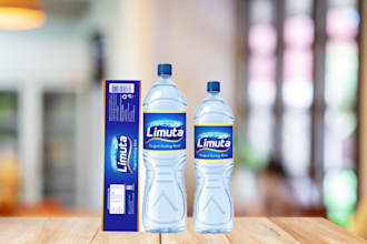design water bottle and energy drink label