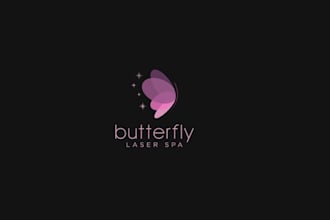 design a professional and creative butterfly logo for your brand