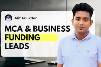 provide mca and business funding leads with valid contact