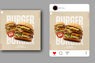 design food menu, flyer,poster,instagram ads poster
