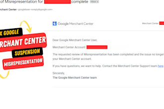 fix google merchant center suspension and misrepresentation