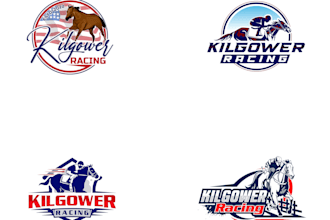 design awesome horse racing logo with unlimited revision