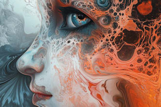 create abstract geometric digital art