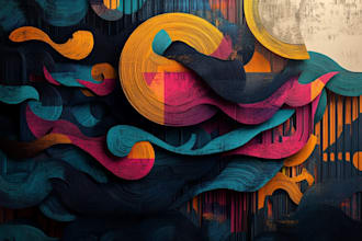 create unique abstract album cover art for your music