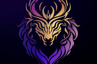 create unique fantasy cyberpunk horror logo for games books