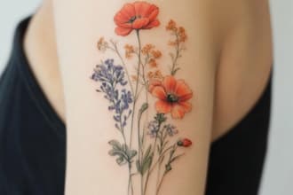 create sleeve tattoo design in geometric style