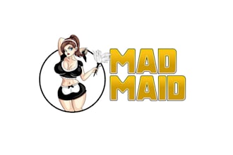 design unique mad maid service logo