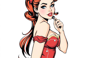 draw a pin up girl and pin up girl illustration