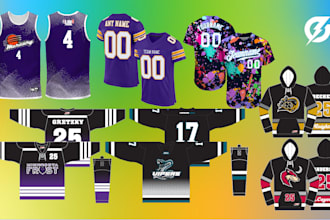 sublimation jersey custom design, create production ready files