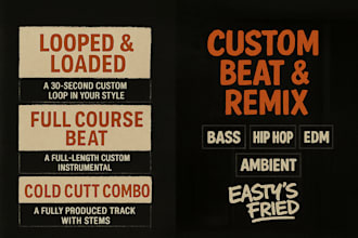 produce a custom beat or remix in your style