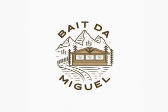 design minimalist food beverage cabin logo
