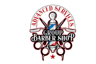 design a unique barber shop logo for your brand