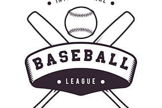 create a modern softball logo for your company