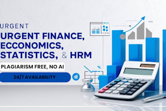 write urgent finance, statistics, economics, hrm