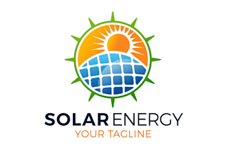design a unique solar penel logo with original concept