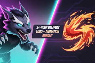design a custom mascot logo and animated intro for esports, twitch, and youtube