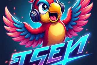 design high quality parrot esport mascot logo with fastest delivery