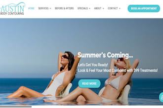 design hair extension website, spa, cosmetic, beauty, skin care,nails store