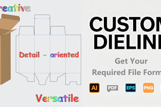 provide professional packaging box dielines and cut line designs