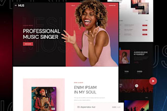 design music website for music artist, dj music bands